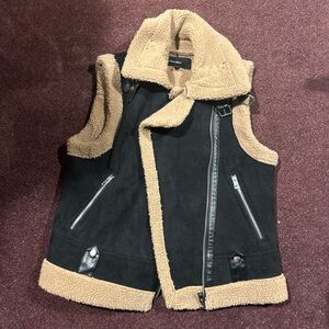 Vero Moda Tan Sherpa Steampunk Vest